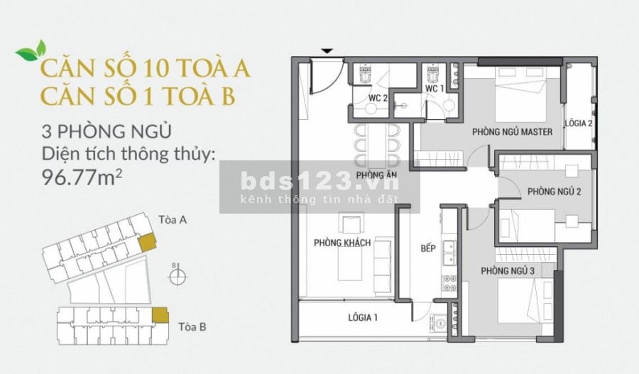 Bán căn góc 3PN đẹp nhất chung cư Green Pearl Minh Khai ban công Đông Nam