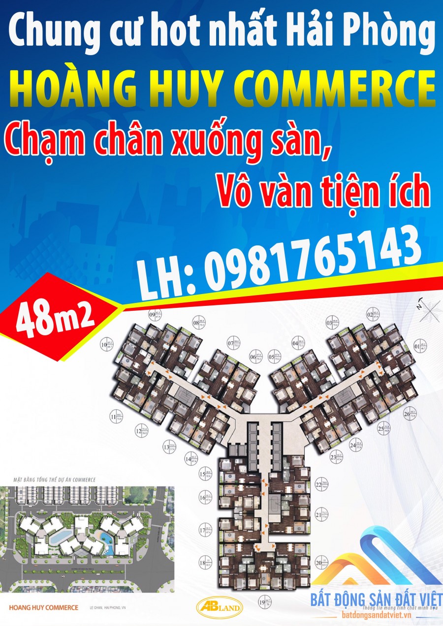 CHUNG CƯ HOT NHẤT HẢI PHÒNG - HOÀNG HUY COMMERCE - chạm chân xuống sàn, vô vàn tiện ích