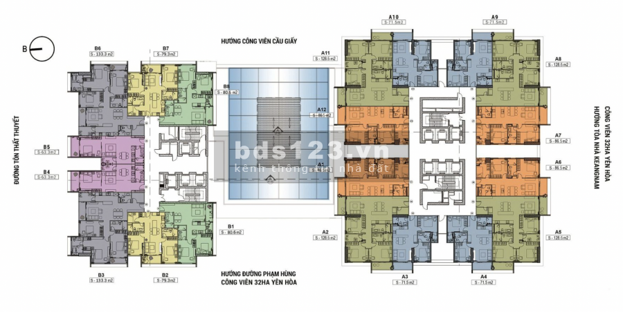 Bán căn hộ 3PN Sky Park Residence - số 3 Tôn Thất Thuyết