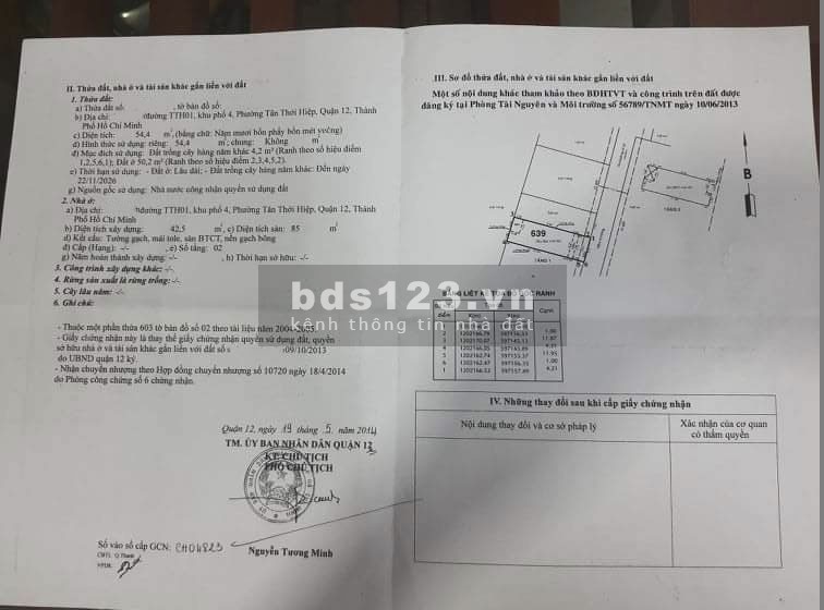Bán nhà 1 đời chủ chưa qua đầu tư, khu phân lô 54,4m2, 2 tầng, 3PN, nhỉnh 3 tỷ, Tân Thới Hiệp, Quận 12.