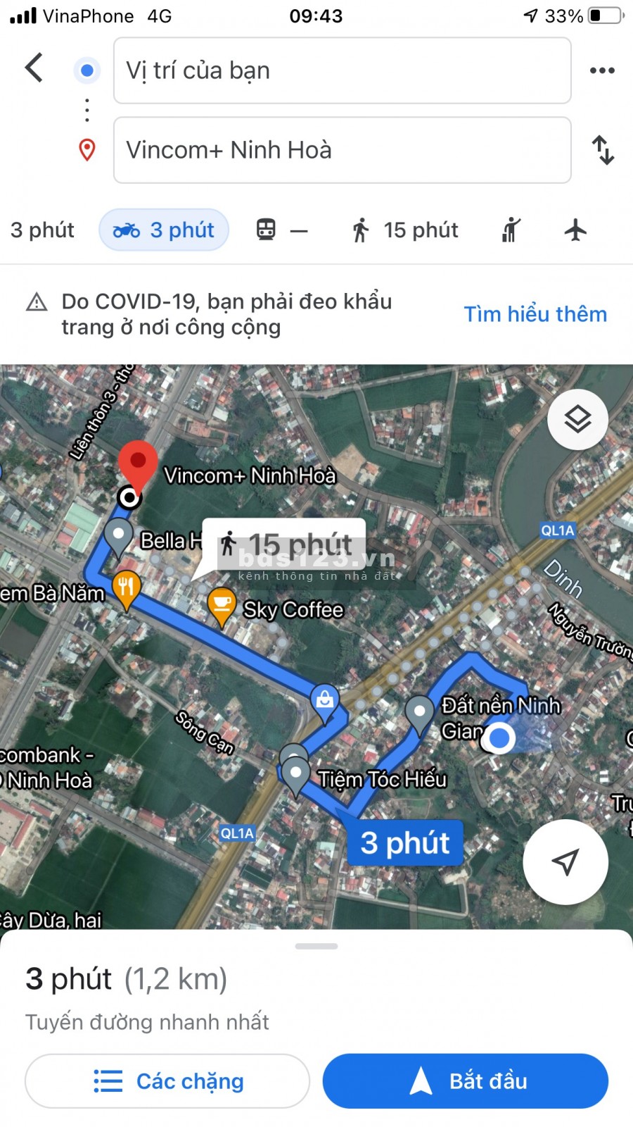 Đất 2 mặt tiền Ninh Giang - Ninh Hòa giá tốt
