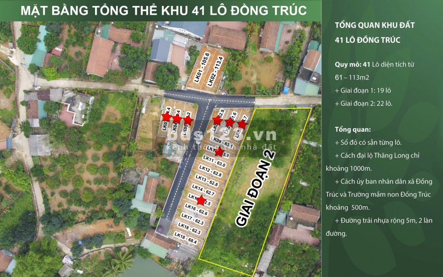 Cần bán lô đất TĐC đồng trúc, giá đầu tư hấp dẫn