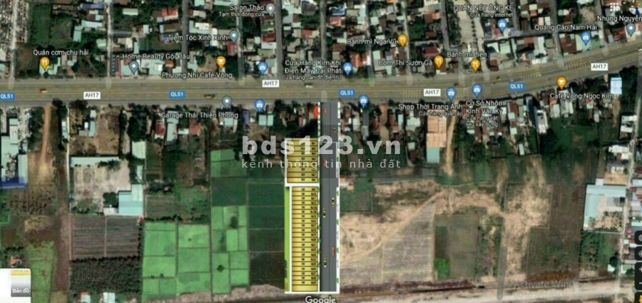 Cần ra lô đất mặt tiền đường QL51, Phú Mỹ, 200m2 giá 700tr, sổ riêng.