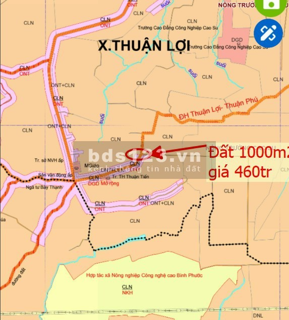 Cần bán đất Sào mặt tiền gần KDL Suối Lam