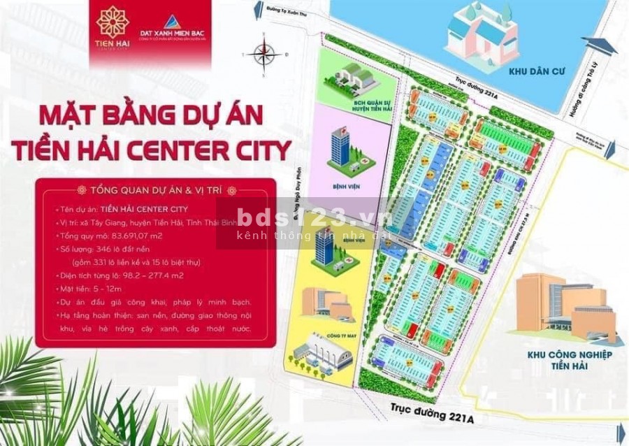 Đất đất giá dự án Trái Diêm 3, Tiền Hải, Thái Bình giá 25tr/m2 Sổ đỏ Kinh doanh tốt