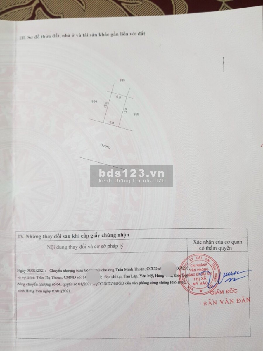Chính chủ bán lô siêu vip trung tâm Mỹ Hào, mt 6m chỉ hơn 2tỷ