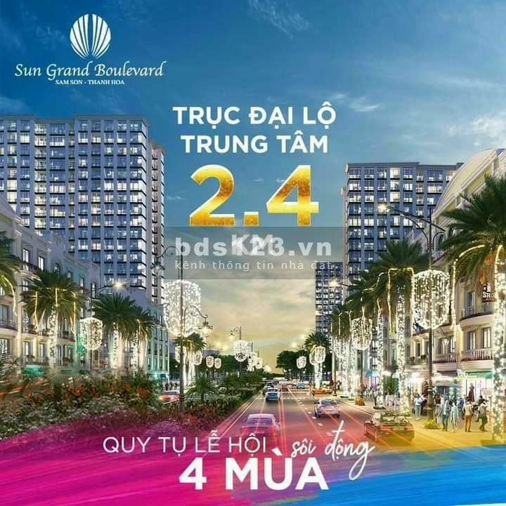 Bán căn shophouse gần khách sạn 50 tầng dự án Sun Grand Boulevard. Lh 0965831118
