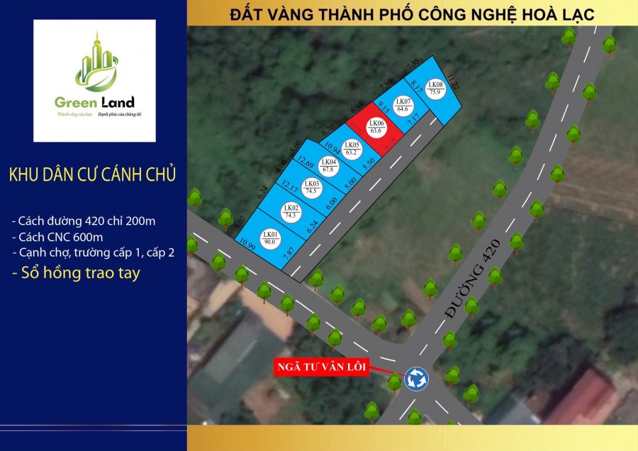 Cực hot! Đất vàng khu công nghệ cao Hòa Lạc – giá siêu rẻ