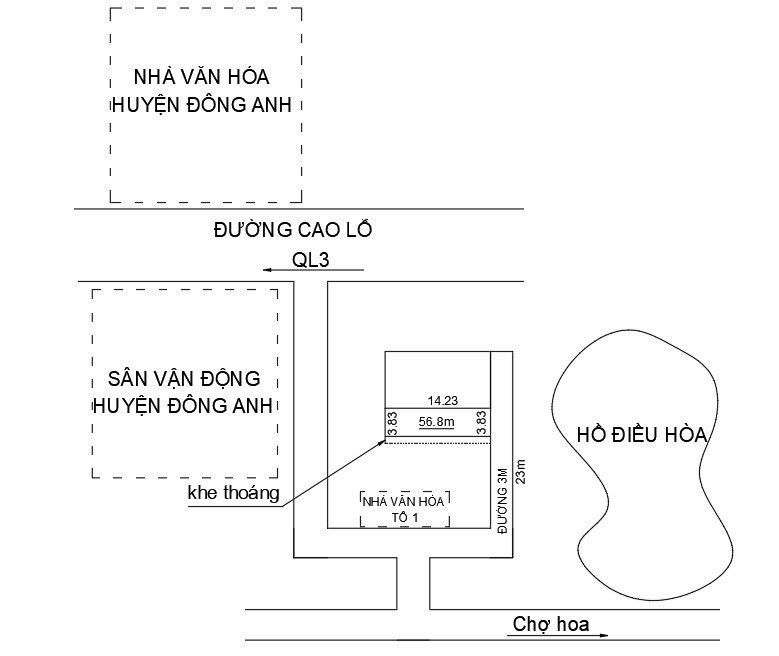  Chính chủ cần bán 55.1m2 ĐẤT TRUNG TÂM THỊ TRẤN ĐÔNG ANH - Đường nhựa - Ô tô vào đất.