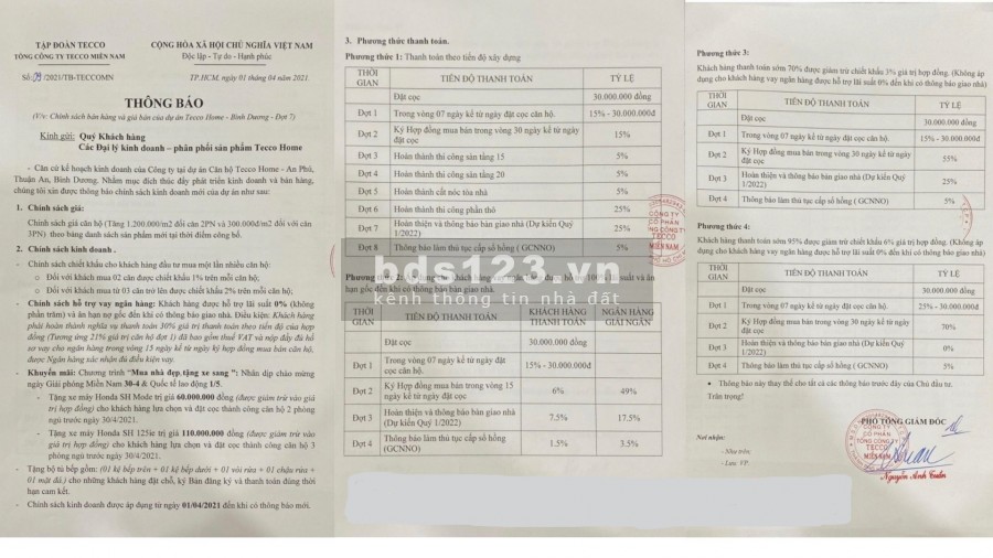 Căn hộ chung cư 2 phòng ngủ, giá rẻ tại Bình Dương