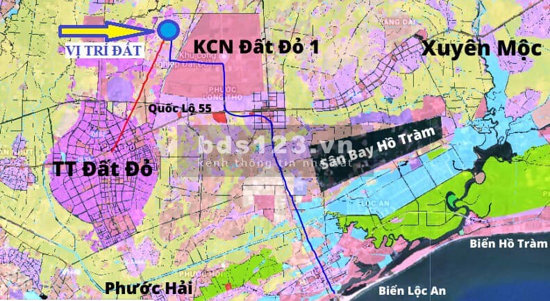 Bán 2 lô liên kế KCN Đất Đỏ-sổ đỏ thổ cư riêng từng nền 100m2