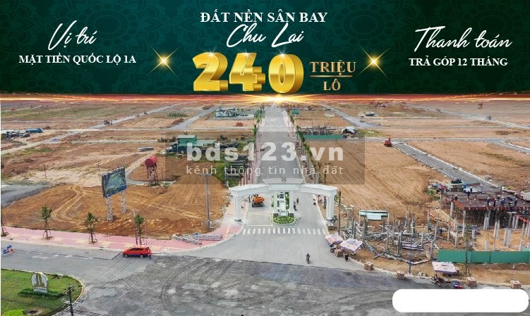 Đất nển khu sân bay, giá 240 triệu/lô, ngân hàng hỗ trợ vay