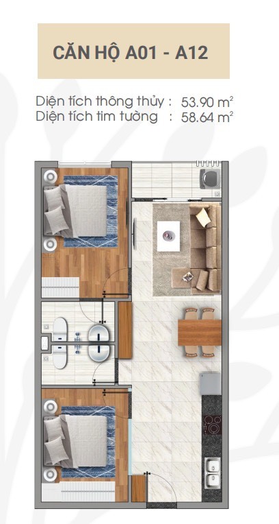 Chính chủ kẹt tiền nên cần bán gấp căn 58m2 (2pn-2wc), tại Vista Riverside, giá chỉ 1.390.000.000đ - 0914032363