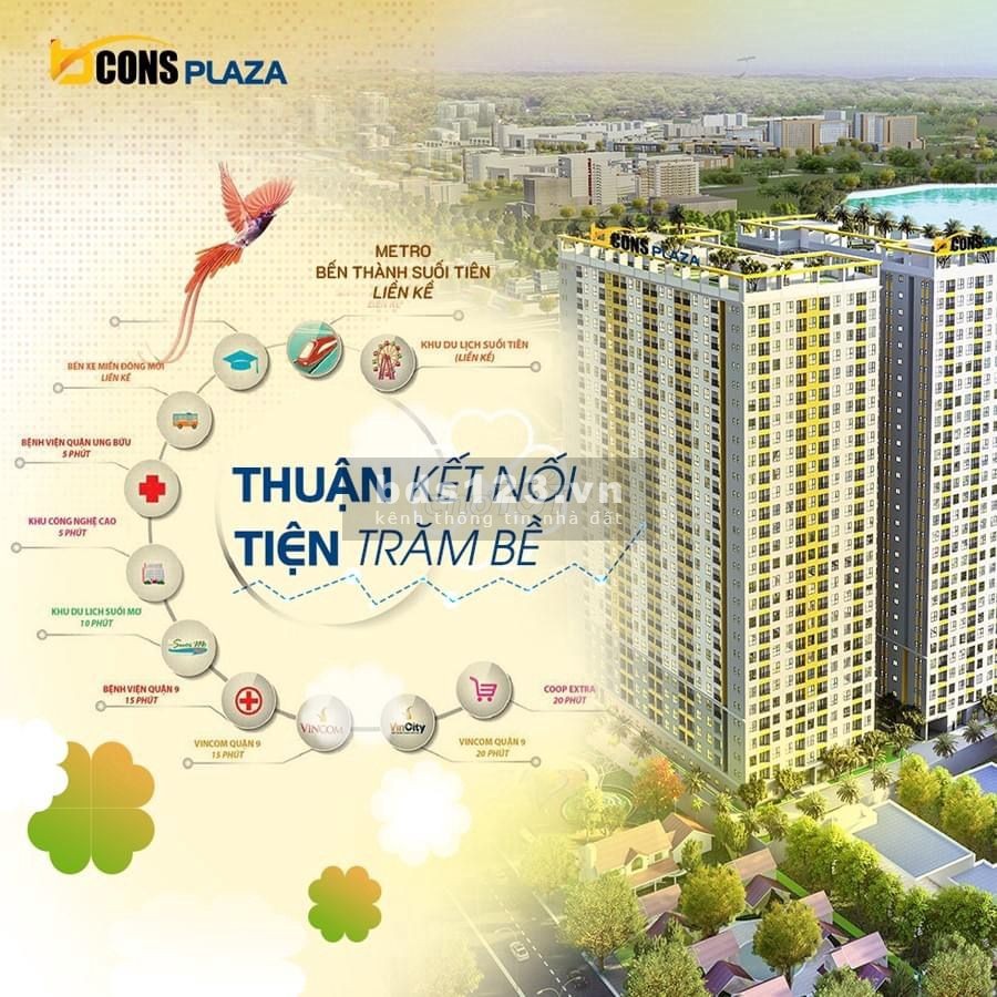 Bcons Plaza 51,33 m2- 2PN - Tầng 14 LH 0767557098 A Trí