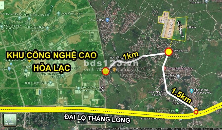 Bán mảnh đất nền gần đường đại lộ thăng long, ngay khu CNC Hòa Lạc