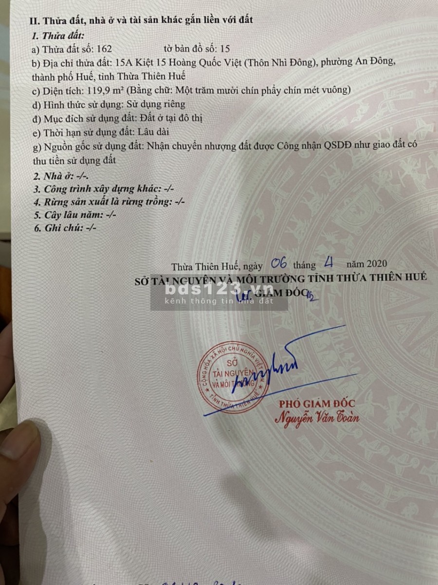 KIỆT 15 Hoàng Quốc Việt, TP Huế