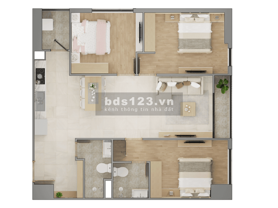 Cần bán nhanh căn 3 phòng ngủ giá 2,7xx tỷ dự án ROSE TOWN