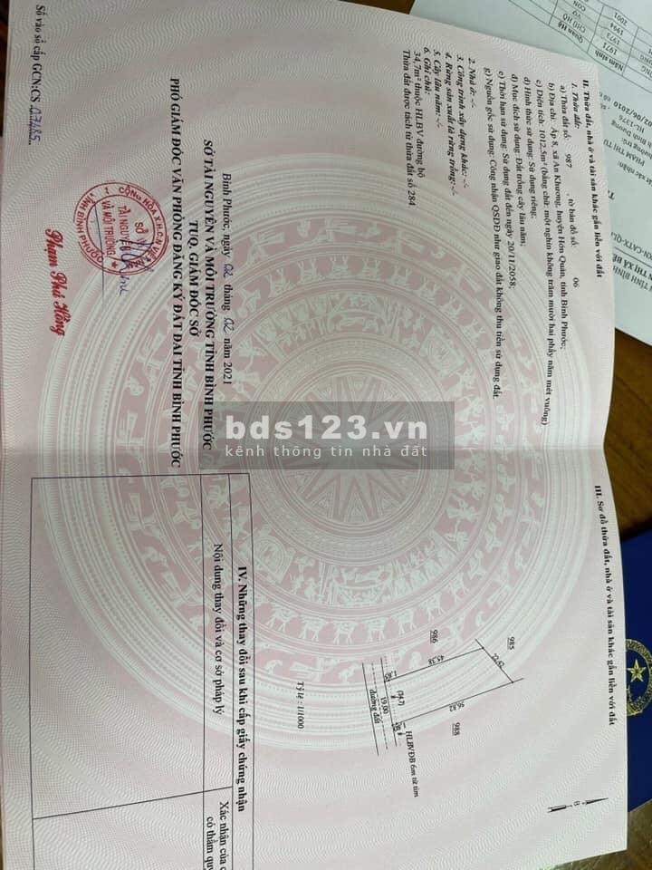 Bán Đất Bình Phước Rẻ Nhất Hiện Nay 260tr Đường Lớn