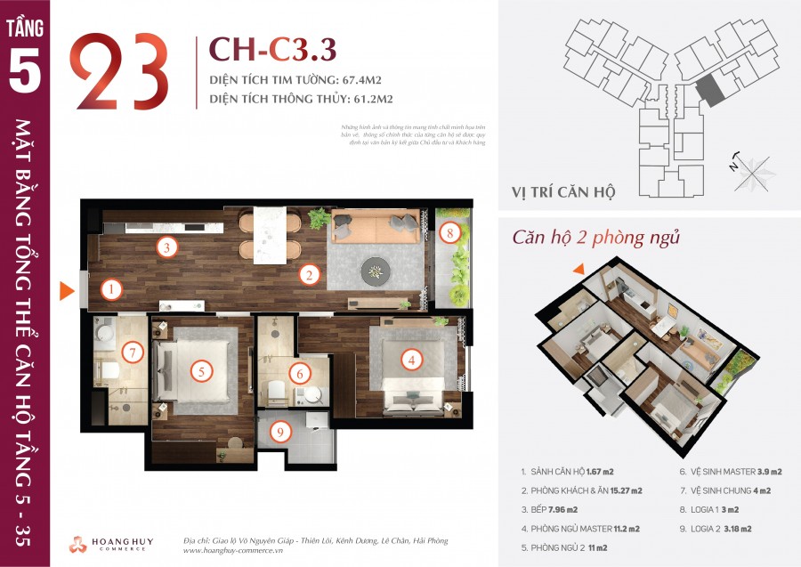 Bán căn chung cư Hoang Huy Commerce view đường Võ Nguyên Giáp giá chủ đầu tư