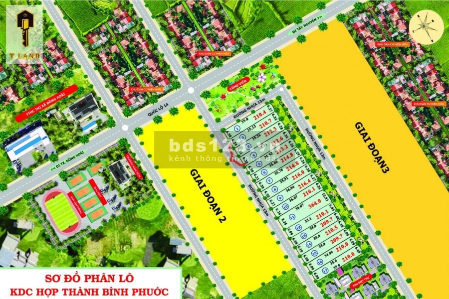 Đất nền KDC Hợp Thành, QL14 - Đồng Phú