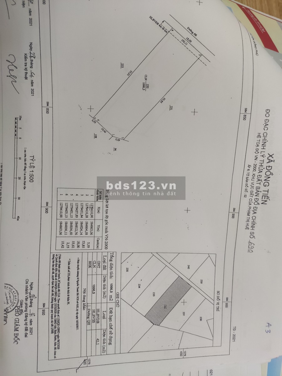 Cần Bán Vài Lô Đất Khu Vực Đồng Tiến Diện Tích Hơn 1000m2/500tr