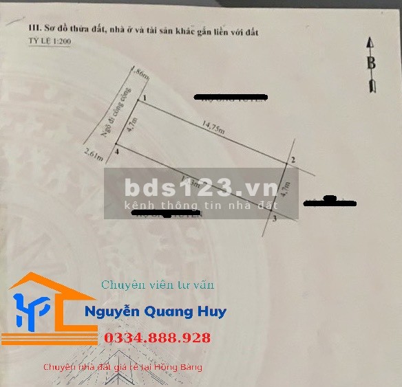 Bán 70m2 đất tại trung tâm phường Hùng Vương, Hồng Bàng
