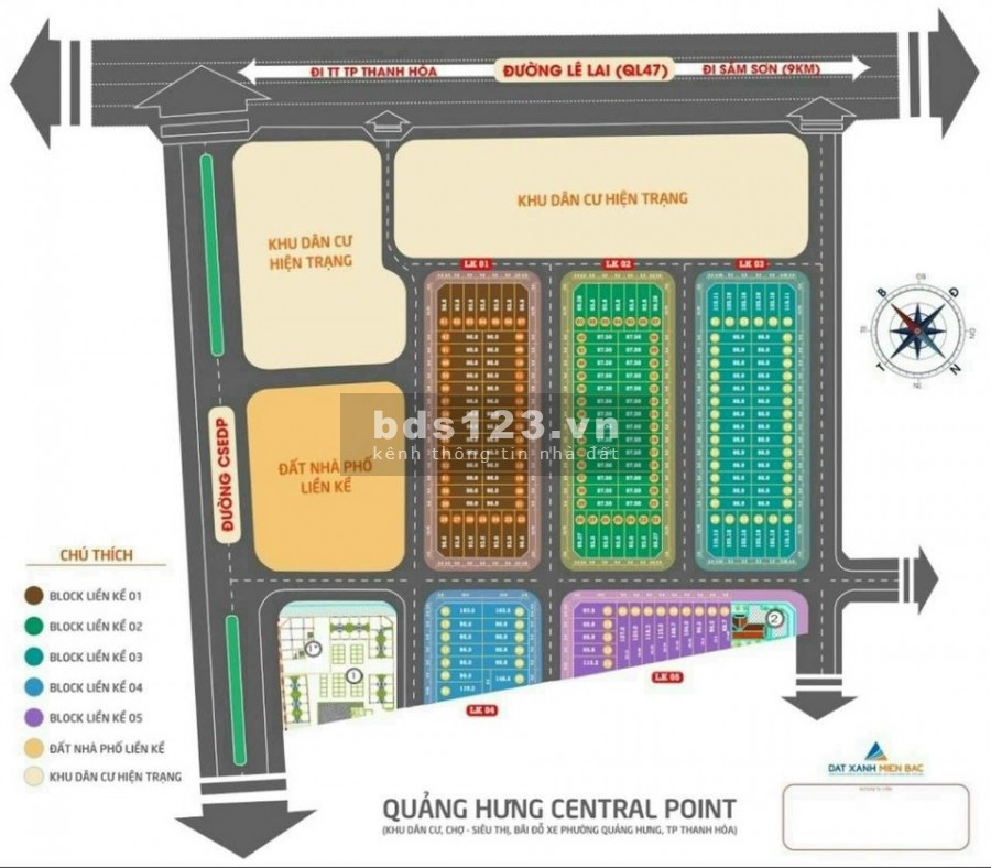 Cần tiền bán gấp đất trung tâm thành phố Thanh Hoá, dt 90m2, giá thoả thuận