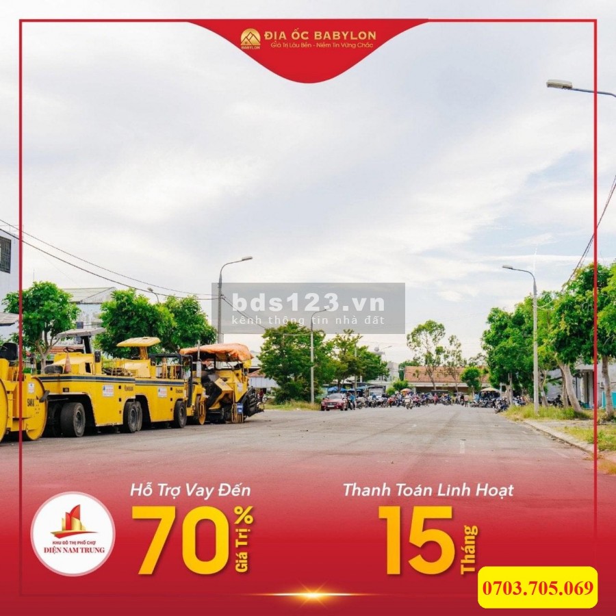 Giá 16,5tr/m2 có ngay 100m2 đất chợ Điện Nam trung, sổ đỏ, Thanh toán 15 tháng