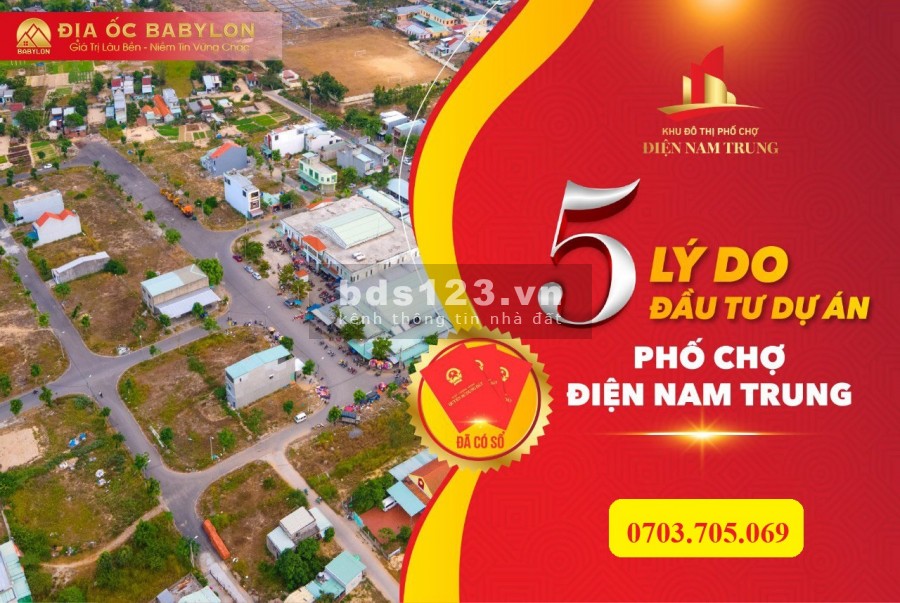 Giá 16,5tr/m2 có ngay 100m2 đất chợ Điện Nam trung, sổ đỏ, Thanh toán 15 tháng