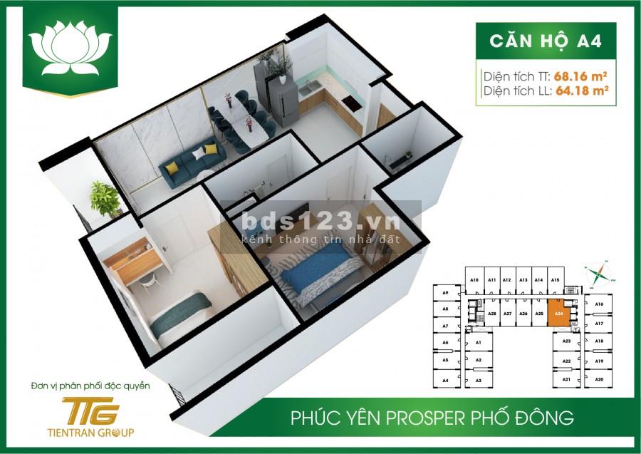 Cần bán căn hộ Phúc Yên Prosper Phố Đông