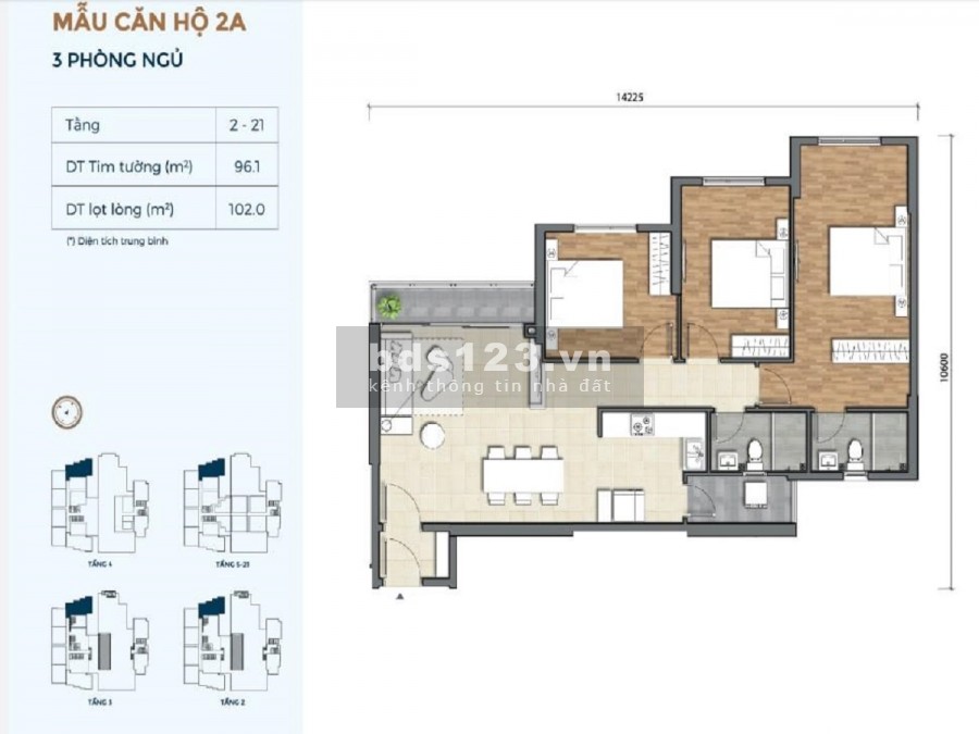 CĂN HỘ QUẬN 2 PRECIA 3PN. DT 101M2. GIÁ 5.974 TỶ (VAT). NHẬN NHÀ QUÝ 1/2022. SỐ LƯỢNG GIỚI HẠN