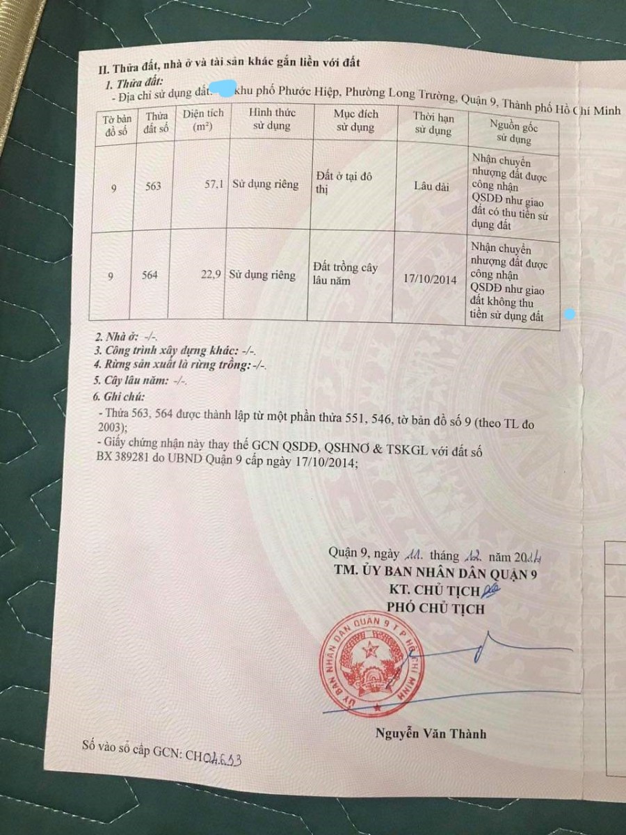 Bán Mt Võ Văn Hát gần trường cấp 3 Long Trường, trường nghiệp vụ kho bạc giá tốt chưa qua đầu tư