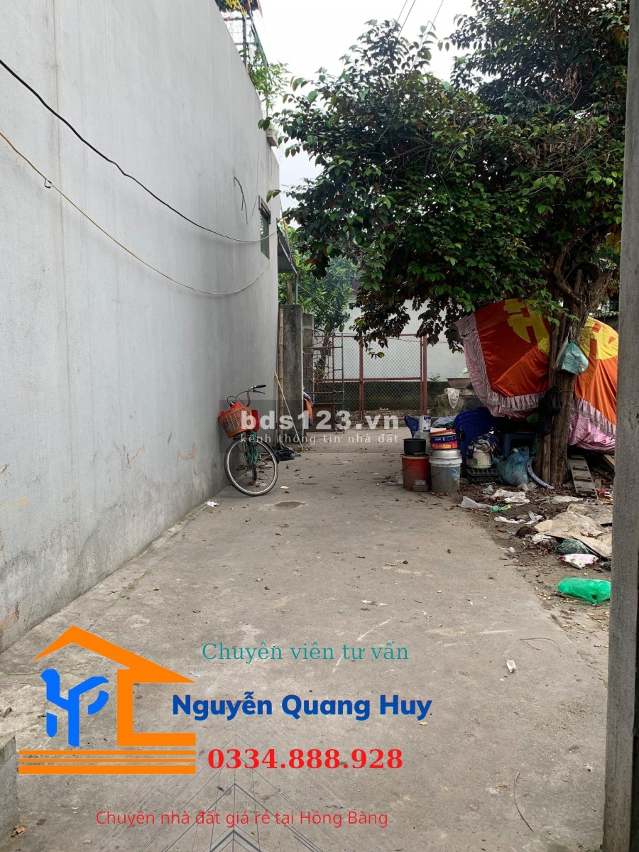 Bán 86,6m2 đất tặng nhà cấp 4 1,5 tầng tại Hùng Vương, Hồng Bàng