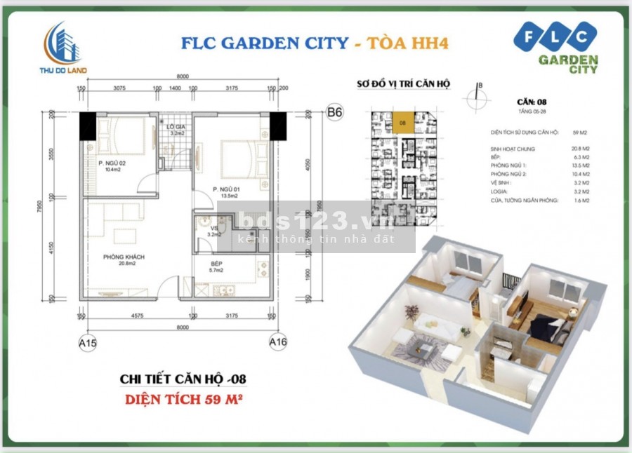 Bán căn chung cư cao cấp dự án FLC garden city