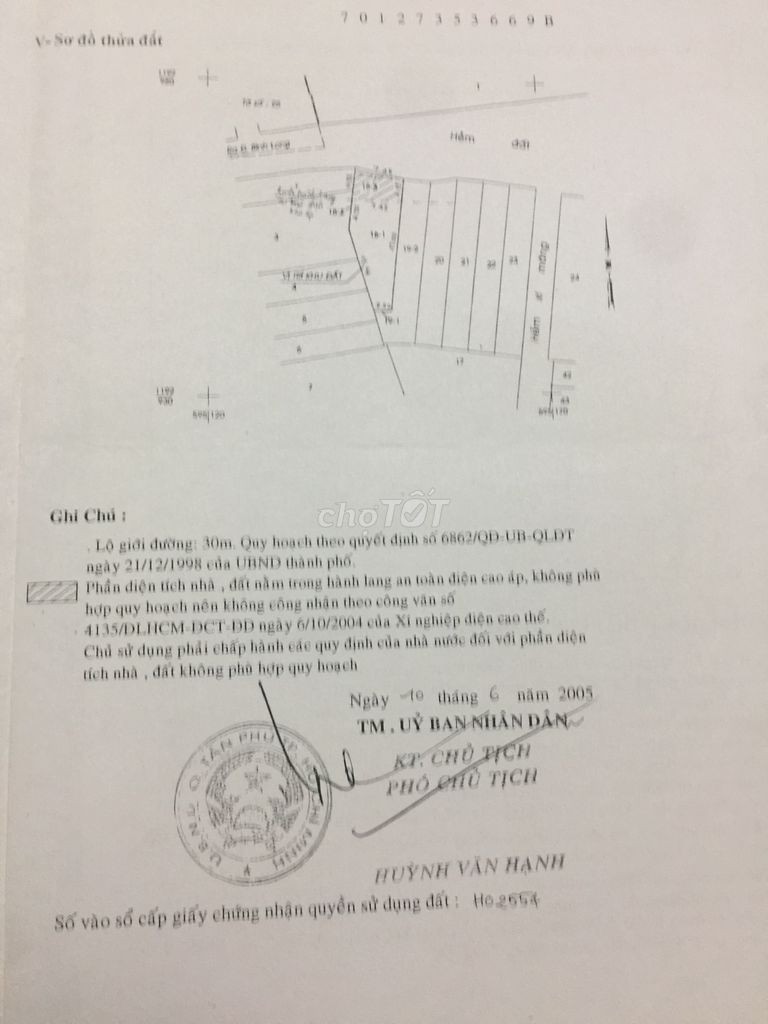 CHÍNH CHỦ BÁN NHÀ HẺM XE TẢI QUẬN TÂN PHÚ