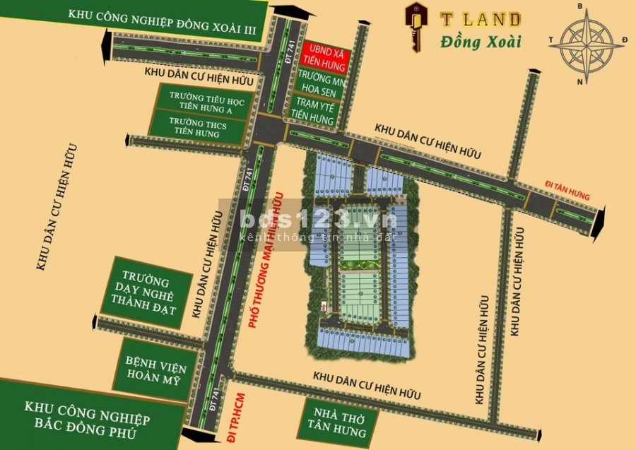 Đất nền giá rẻ Thành Phố Đồng Xoài, nằm ngay DT741
