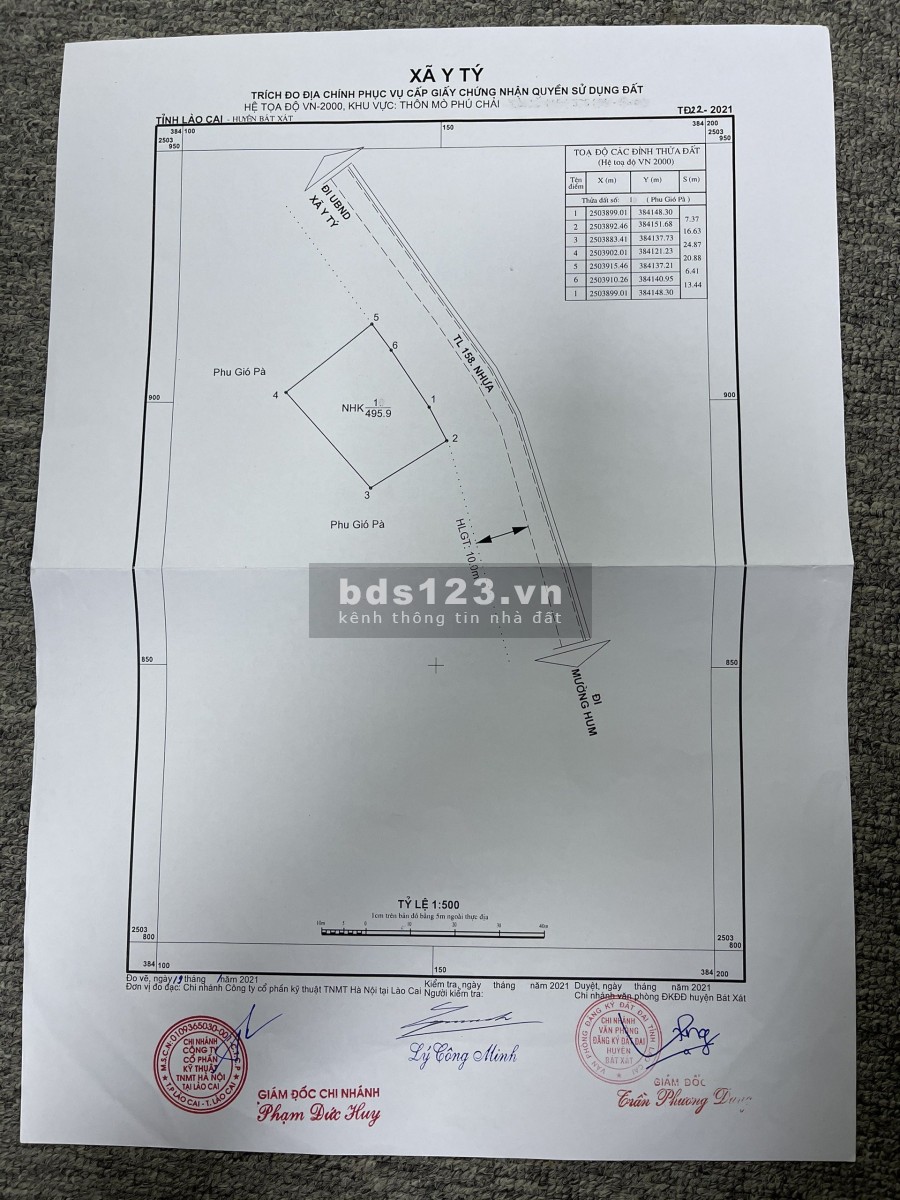 Cần tiền bán Lô đất 774.2m2, mặt tiền 28.5m. Đầy đủ hồ sơ Trích lục của Huyện