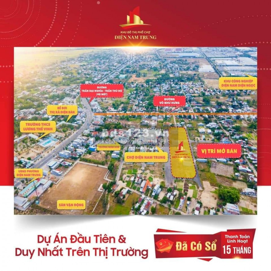 Sỡ hữu đất nền phố chợ chỉ 250 triệu trả trước