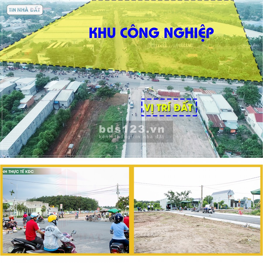 Bán đất đối diện cổng Khu công nghiệp Hắc Dịch, đường thông, Sổ đỏ, Thổ cư, Giá rẻ