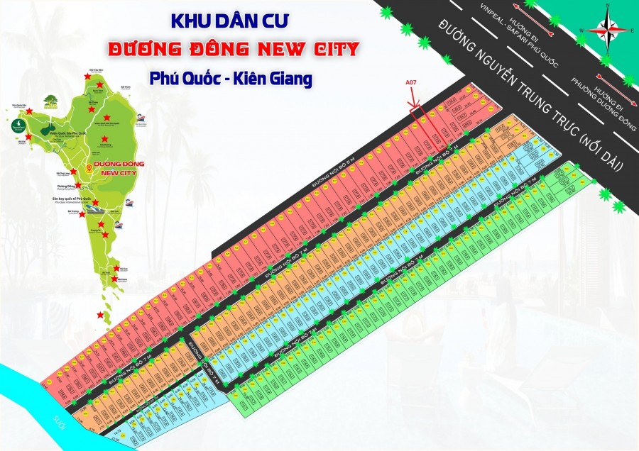 Bán đất Phú Quốc, ngay trung tâm p.Dương Đông, đất ở đô thị 100%, 17tr/m2