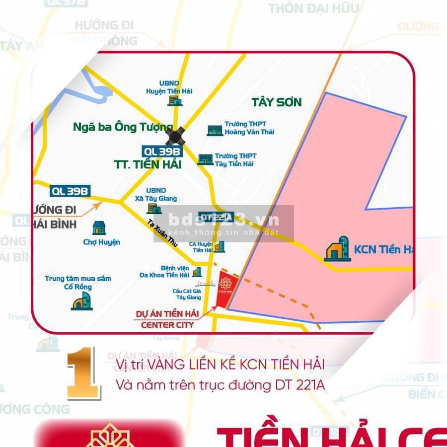 Đất đấu giá Tây Giang, Tiền Hải, Thái Bình Sổ đỏ gần khu công nghiệp Tiền Hải sổ sẵn