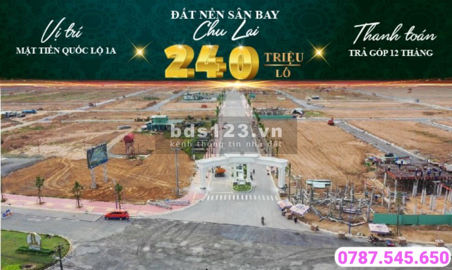 Đất nền sân bay liền kề khu công nghiệp 240 triệu/lô