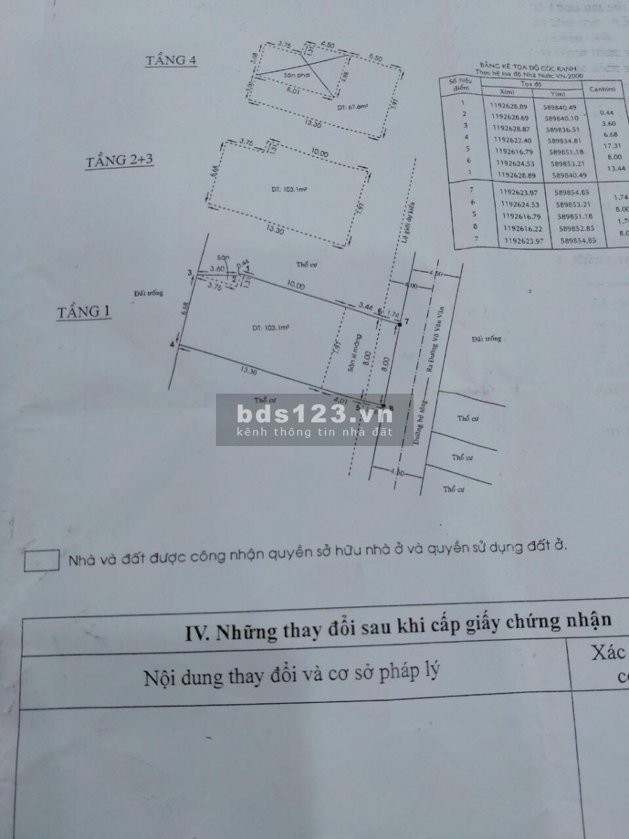 Chính chủ cần bán gấp nhà 3 tấm