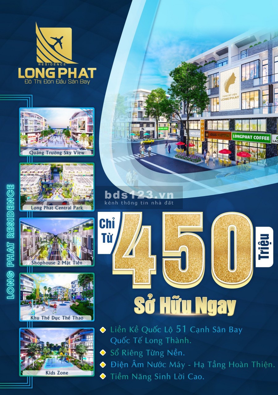 Đất nền dự án gần sân bay Long thành