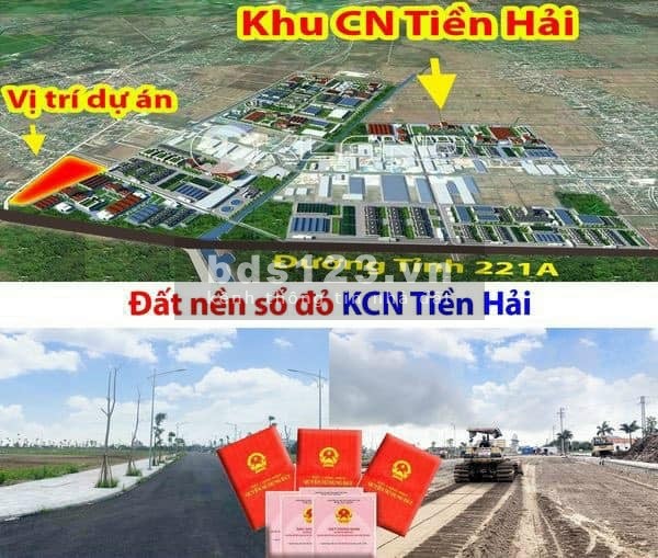 Đất đấu giá Tây Giang, Tiền Hải, Thái Bình Sổ đỏ gần khu công nghiệp Tiền Hải sổ sẵn