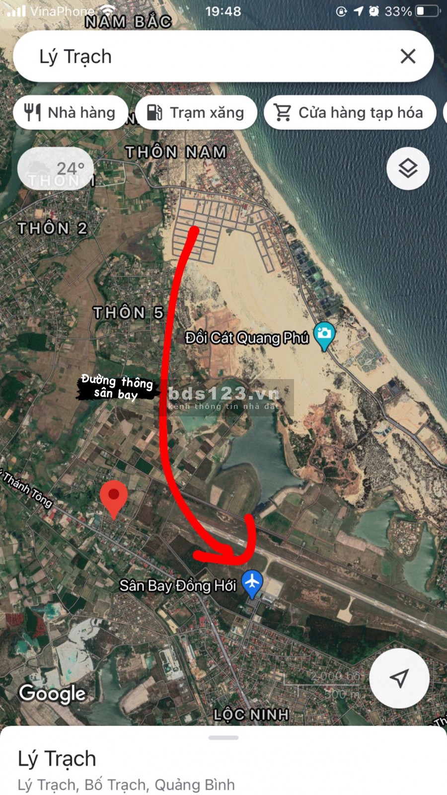Thôn 7 lộc ninh ngay sát cổng chào Đồng Hới - ngay sát sân bay