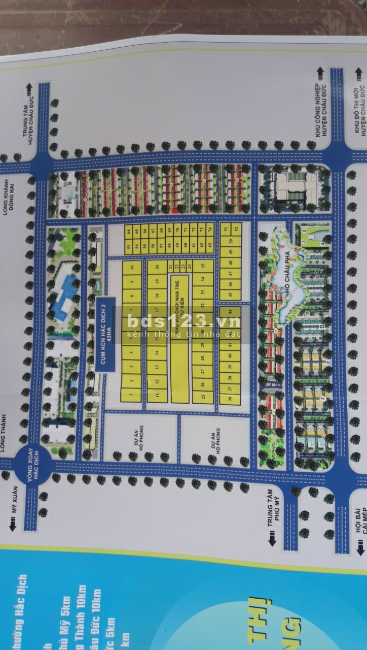 Bán đất tại Hắc Dịch, huyện Tân Thành, Bà Rịa- Vũng Tàu