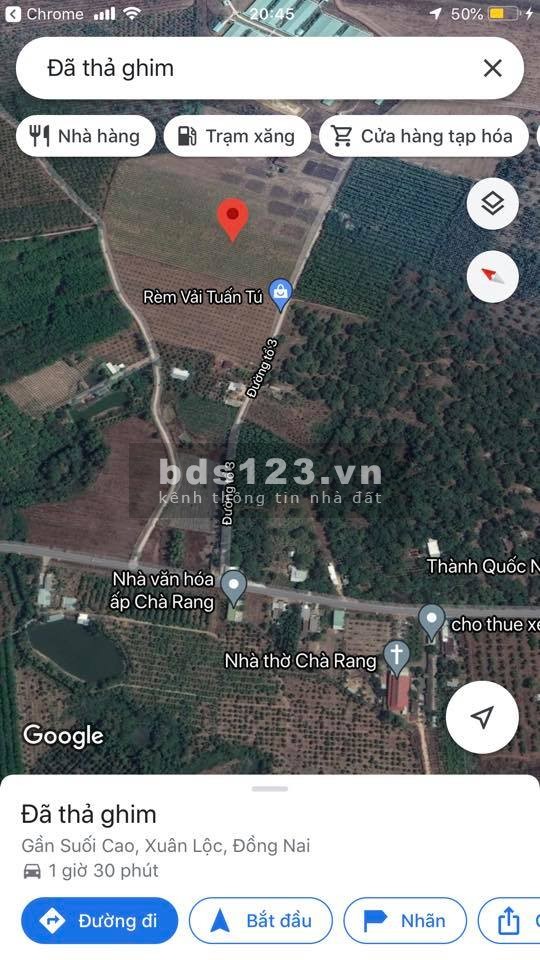 Cần bán 1 mẫu đất xã Suối Cao, huyện Xuân Lộc, Đồng Nai