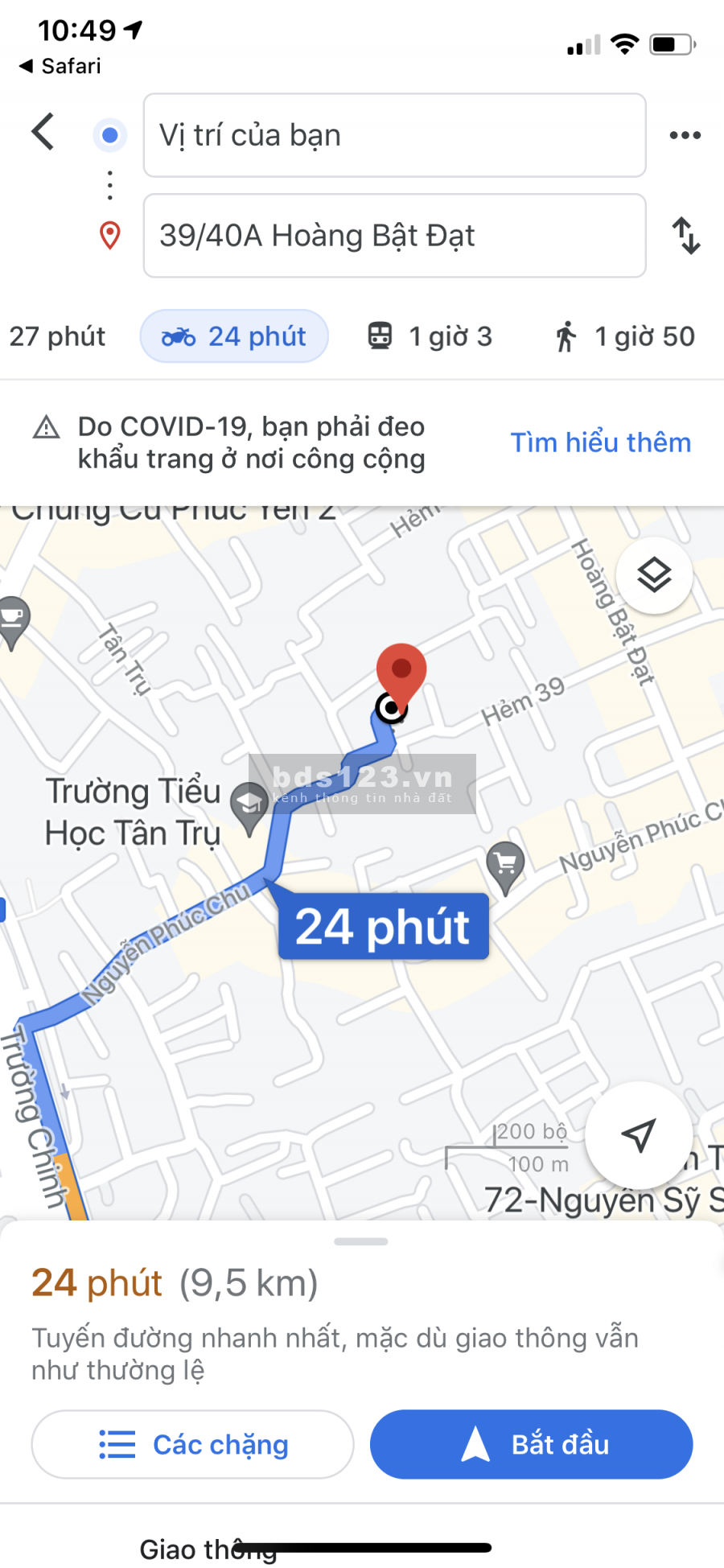 NHÀ NGUYÊN CĂN 39/40B Hoàng Bật Đạt 44m2, cấp 4 có gác xép. 8tr-8,5tr/tháng