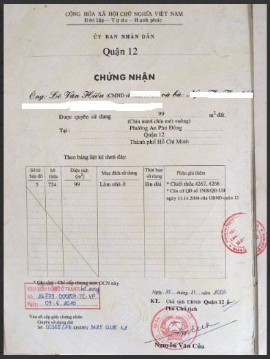 Cần bán lô 100.7m2, Gần An Phú Đông 10 , Quận 12. Sổ sẵn sang tên.